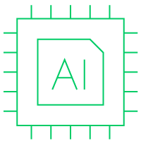 Icon representing AI-driven business efficiency training and workshops