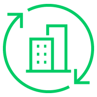 Icon symbolizing business continuity planning and IT resilience