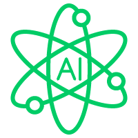 Icon showing AI and machine learning for IT infrastructure optimization