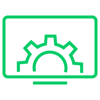 Icon depicting secure remote access management for business systems